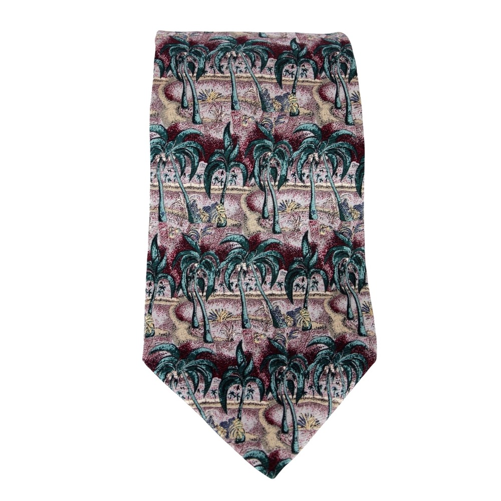 Reyn Spooner Silk Necktie "Royal Fish Pond" 1994 for‎ MILES MASON